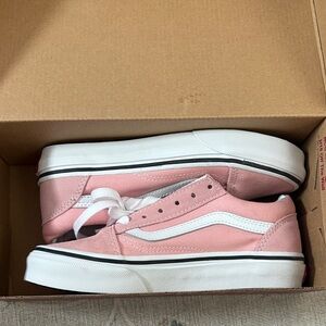 Vans Old Skool Classic Powder Pink and White Shoes Little Kid 2Y